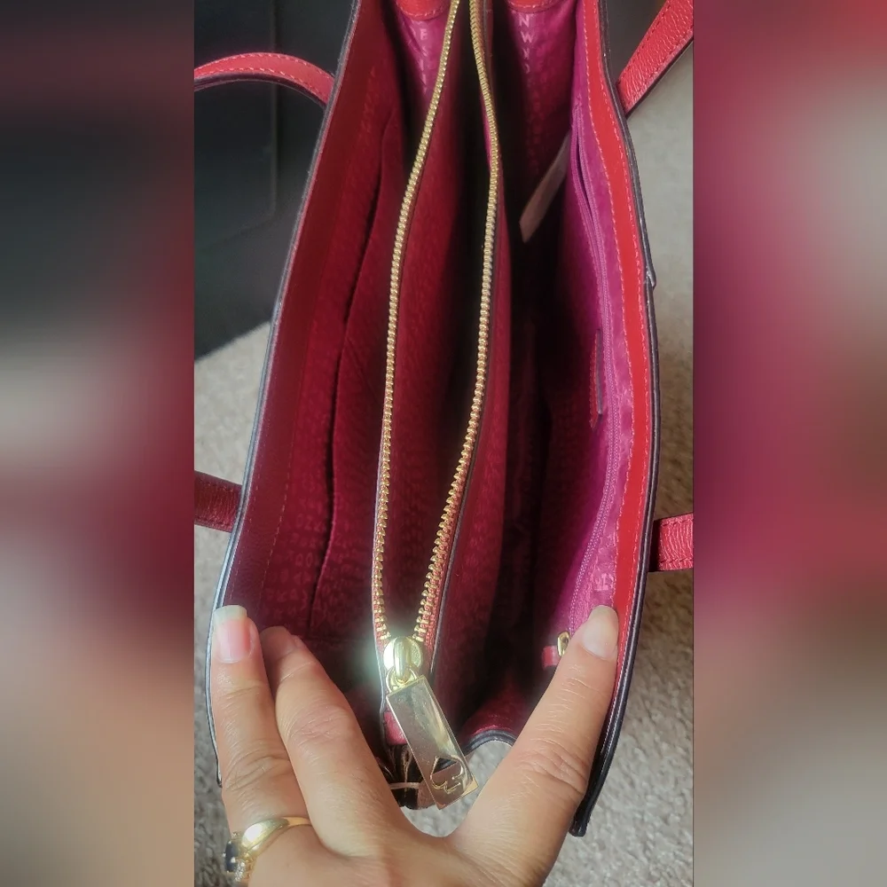 Kate Spade elegant burgundy and purple handbag